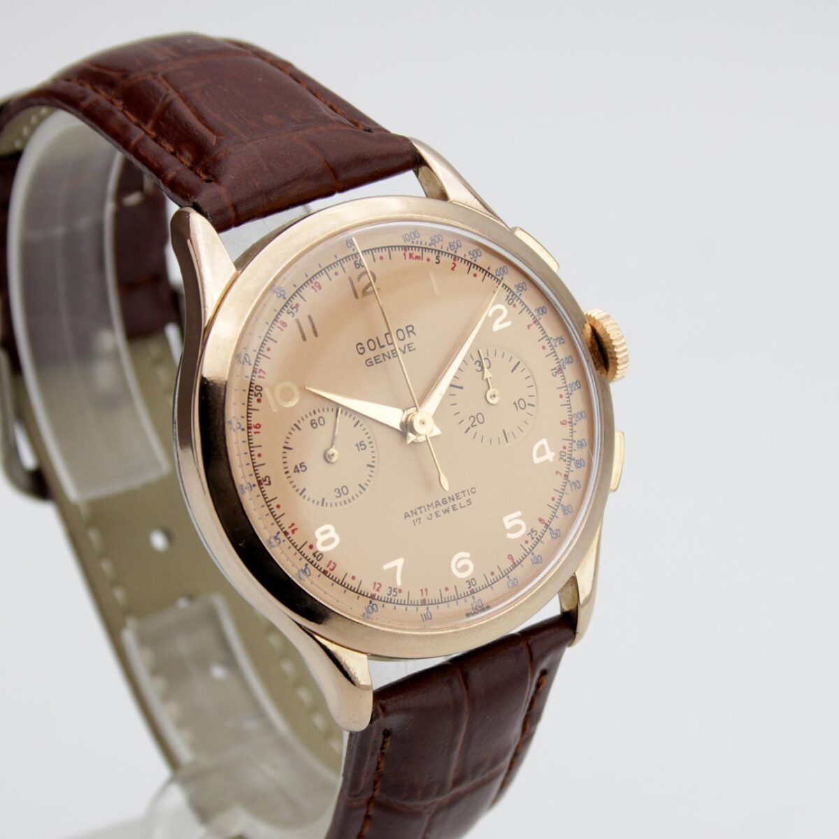 GOLDOR Chronograph Swiss 50er Jahre Perfekter Zustand 38,5mm